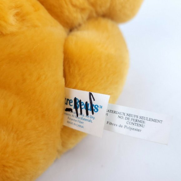 VINTAGE Care Bears 9" Tenderheart Plush Stuffed Toy Gold Red Heart - Picture 3 of 3